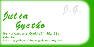 julia gyetko business card